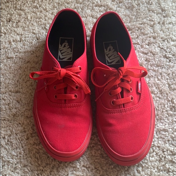 vans red monochrome